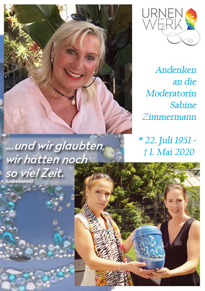 Sabine Zimmermann - BR- Moderatorin wird in der aussergewöhnlichen Strassurne Wave beigesetzt.